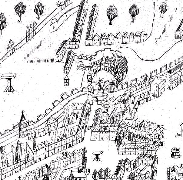 Fichier:Plan de 1616 (Porte St Michel).jpg