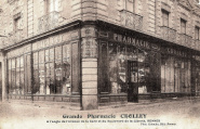Grande Pharmacie Cholley, à l'angle de l'avenue de la Gare et du Boulevard de la Liberté. Phot. Colombo, Edit, Rennes. Voyagé 1905. Coll. YRG et AmR 44Z2826