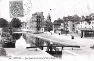 Quai Saint-Cast et Canal d'Ille-et-Rance. Léon et Lévy (LL 34). Coll. YRG et AmR 44z1411