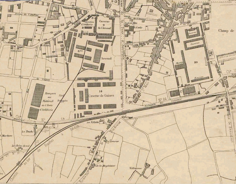 Fichier:Plan de 1877 (IFI82) (Caserne de Guines - Colombier).jpg