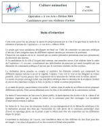 "A vos arts !" édition 2004 : note d'intention de la commune d'Acigné