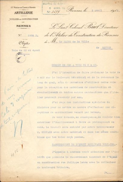 Fichier:Lettre du lieutenant colonel Buet au maire de Rennes H143a.jpg