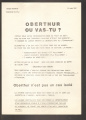 Tract de la fédération socialiste lors de la liquidation judiciaire des imprimeries Oberthür en 1983