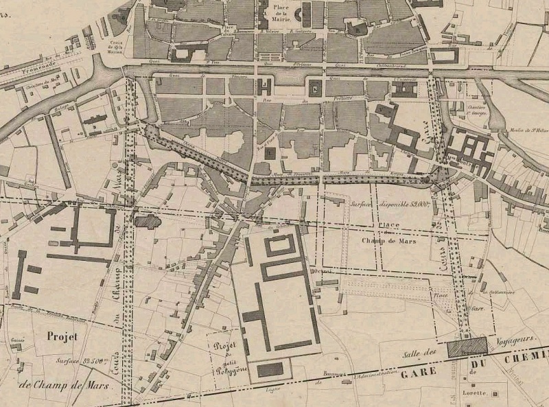Fichier:Plan de 1855 (Tour d'Auvergne - Avenue Janvier).jpg