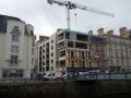 Les travaux en cours pour le projet immobilier « Passerelle Saint-Germain », vue générale depuis la Place Saint-Germain... - 21 Février 2023