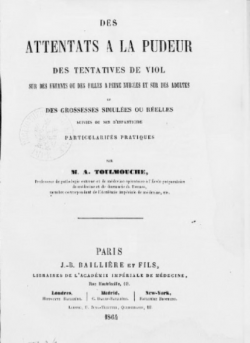 Ouvrage du professeur Toulmouche - 1864