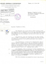 Évocation des grèves de 1968 dans un courrier du constructeur