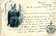 Carte de service de la Société Duguesclin de 1901. Roscoff - Une sans Souci. Imp Fr simon, Rennes. Carte postale voyagé 1901. Coll. YRG