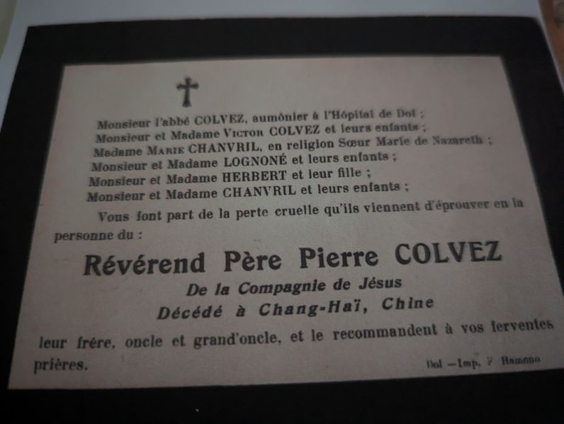 Fichier:Faire-part de décès et deuil du Père Pierre Colvez.jpg