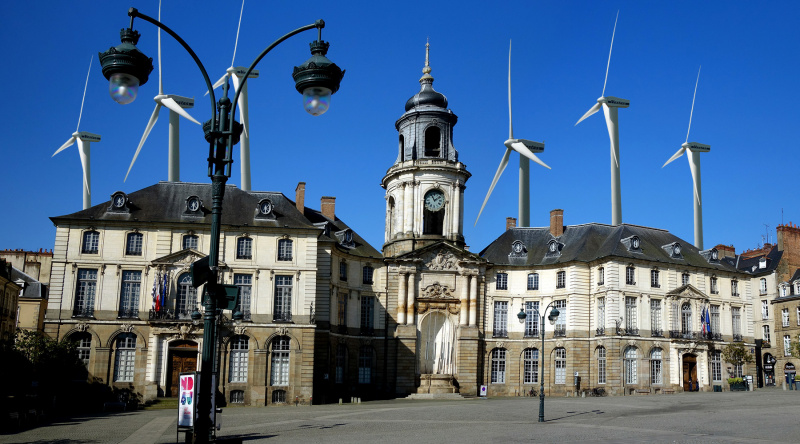 Fichier:Les Éoliennes sur l'Hôtel de Ville de Rennes (2028).jpg
