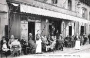 J. Guéhennec, Café de la Poste, 1, Quai Lamennais. Coll. YRG