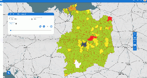 Consommation électrique annuelle à la maille commune (données open data d'ENEDIS)