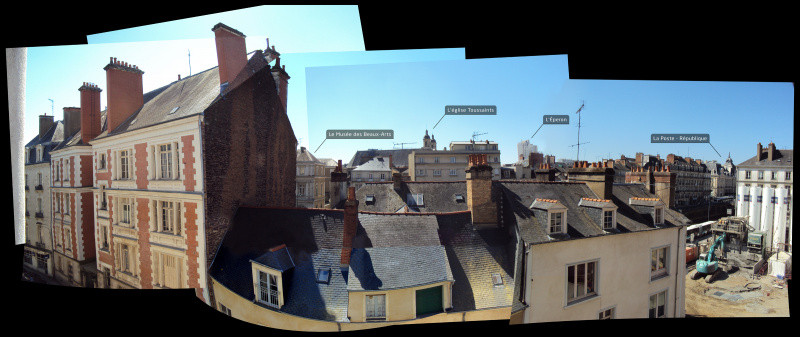 Fichier:Panoramique depuis la rue des Francs-Bourgeois à Rennes - 16 Avril 2014.jpeg